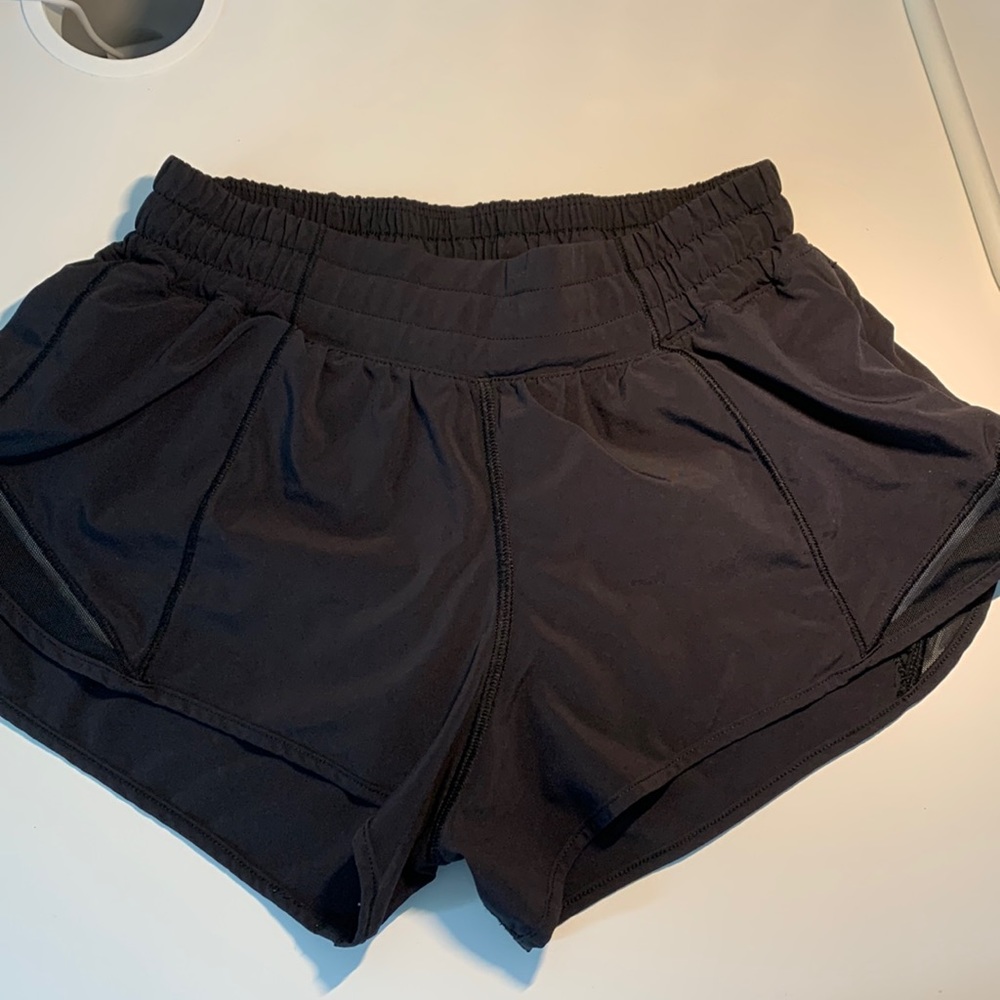 Black lulu lemon shorts in size 4